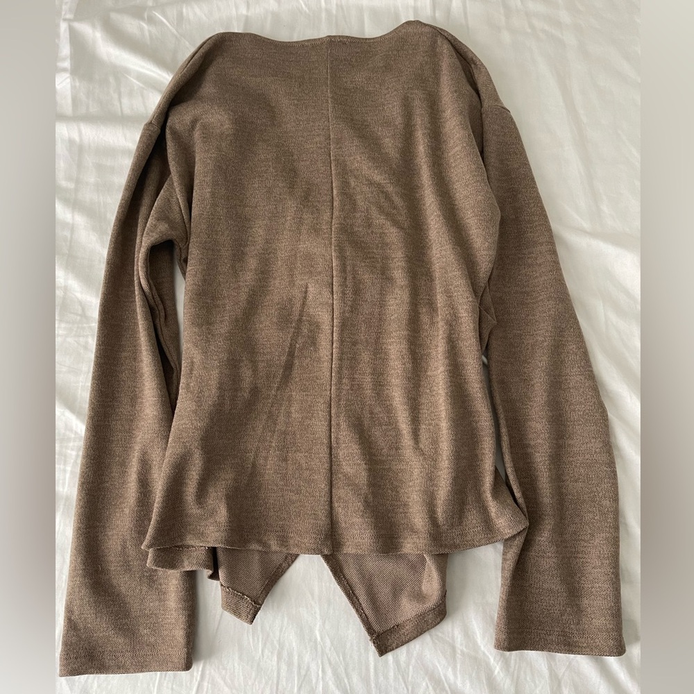Zara Elegant Brown Wrap Sweater size large - Picture 5 of 5